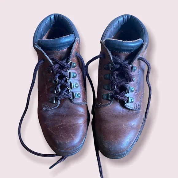 Vintage Timberland Brown Leather Boots 7.5 - Picture 5 of 5